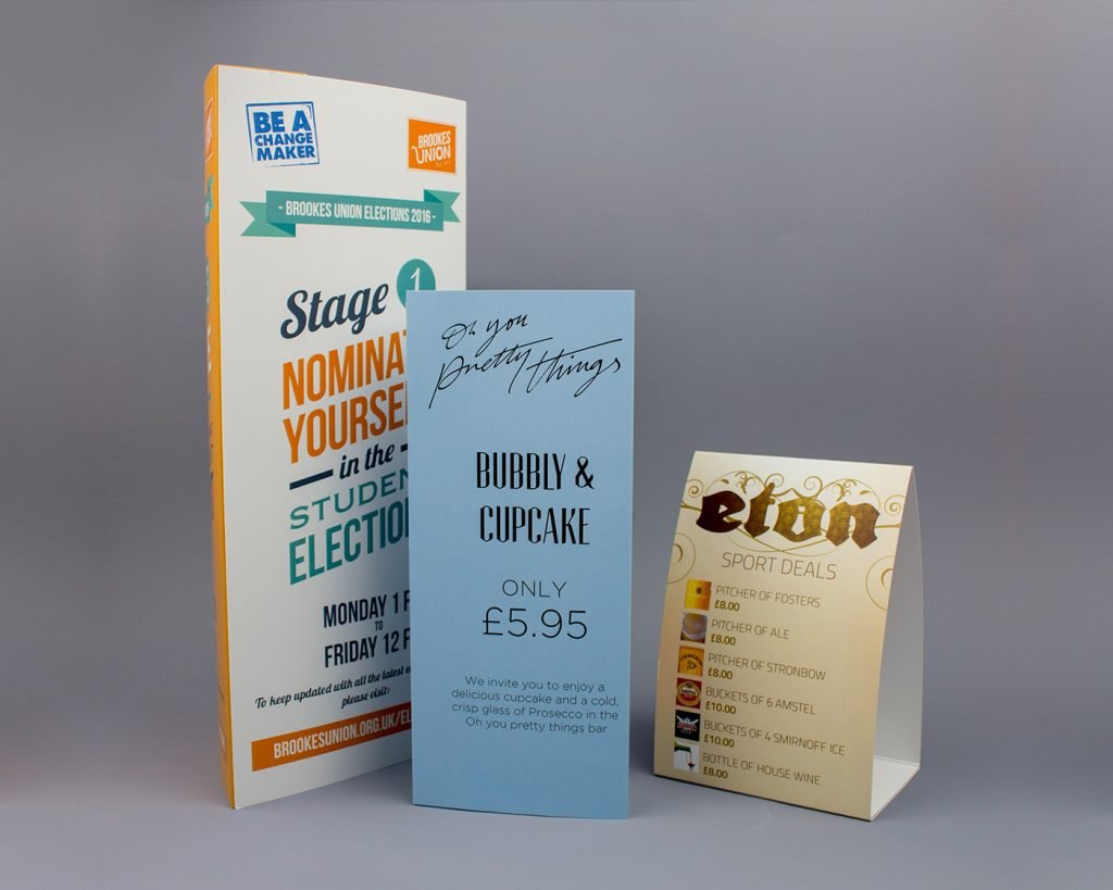 Table Tents Printing Leighton Buzzard 